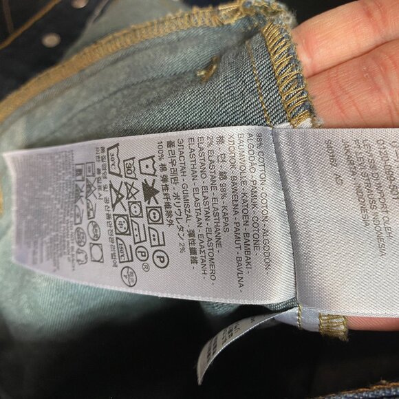 Levi's Trucker Denim Jean Jacket Women's M Dark Blue Stretch - Picture 7 of 11